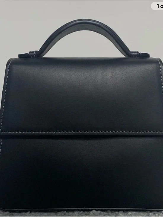HUNTING SEASON THE SMALL TOP HANDLE BAG IN NAPPA LEATHER, BLACK - Picture 3 of 6